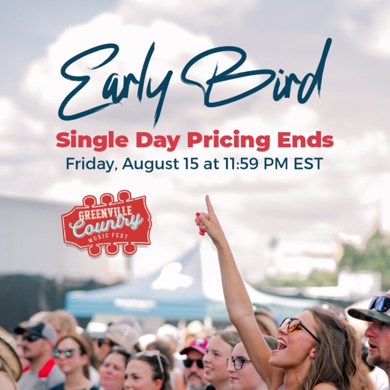 Early Bird Single Day Pricing Ends Friday, August 15
